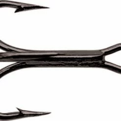 Mustad Kingfish Treble Black Hooks 3599BN #1 (25 Pack) Salmon Trolling