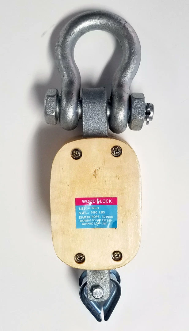 North Pacific Double Wood Block With Shackle