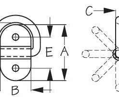 Marine Hardware SEADOG 09014510 SS FOLDING D-RING 2"
