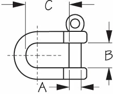 Marine Hardware Seadog D-Shackles