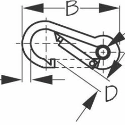 Seadog Snap Hook With Eye Insert
