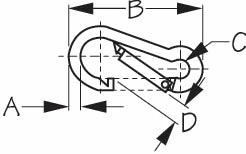Seadog Snap Hooks - Electro-Galvanized