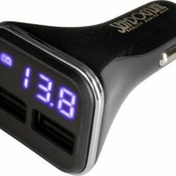 Marine Hardware SEADOG 426513-1 DUAL USB POWER PLUG WITH VOLTAGE/AMP METER