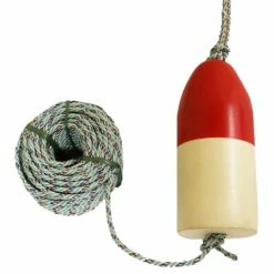 North Pacific Trap Fishing 5x11 Red/White Float With 5/16" Danline Rope