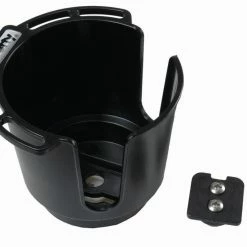 Scotty 310-BK Black Cup Holder With Bulkhead/Gunnel & Rod Holder Post Mount
