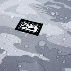 Pelagic Exo-Tech Hooded Fishing Shirt Gray Fish Camo