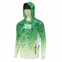 Pelagic Exo-Tech Hooded Fishing Shirt Green Dorado Clothing/Gloves