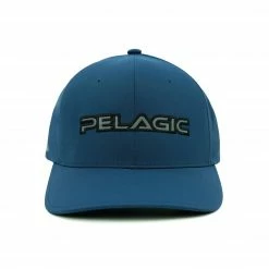 Clothing/Gloves Pelagic Flexfit Delta Fishing Hat Smokey Blue