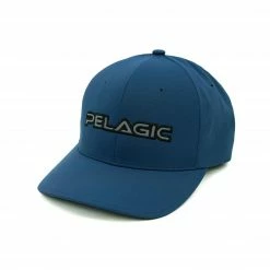 Clothing/Gloves Pelagic Flexfit Delta Fishing Hat Smokey Blue