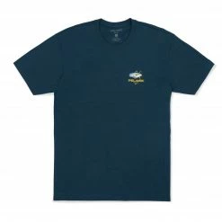 Clothing/Gloves PELAGIC Flying Yellowfin Tuna Premium T-Shirt Smokey Blue