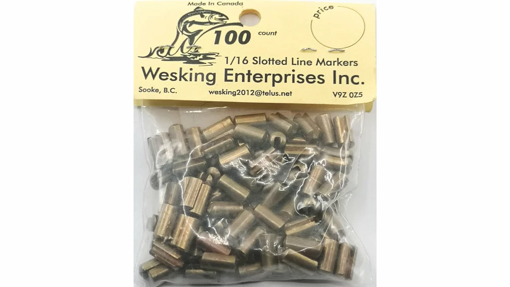 Wesking Brass Bead Slotted Line Markers For 1/16in Wire (100 Pack)